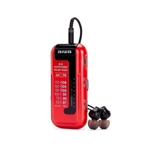 RADIO AIWA R-22 ROJO + AURICULARES